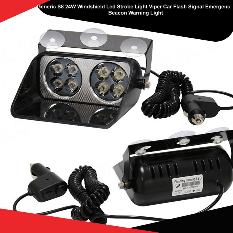 Generic S8 24W Windshield Led Strobe Light Viper Car Flash Signal Emergency Beacon Warning Light