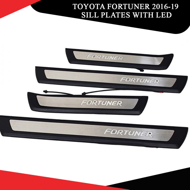 Toyota Fortuner 2016-19 Sill Plates With Led